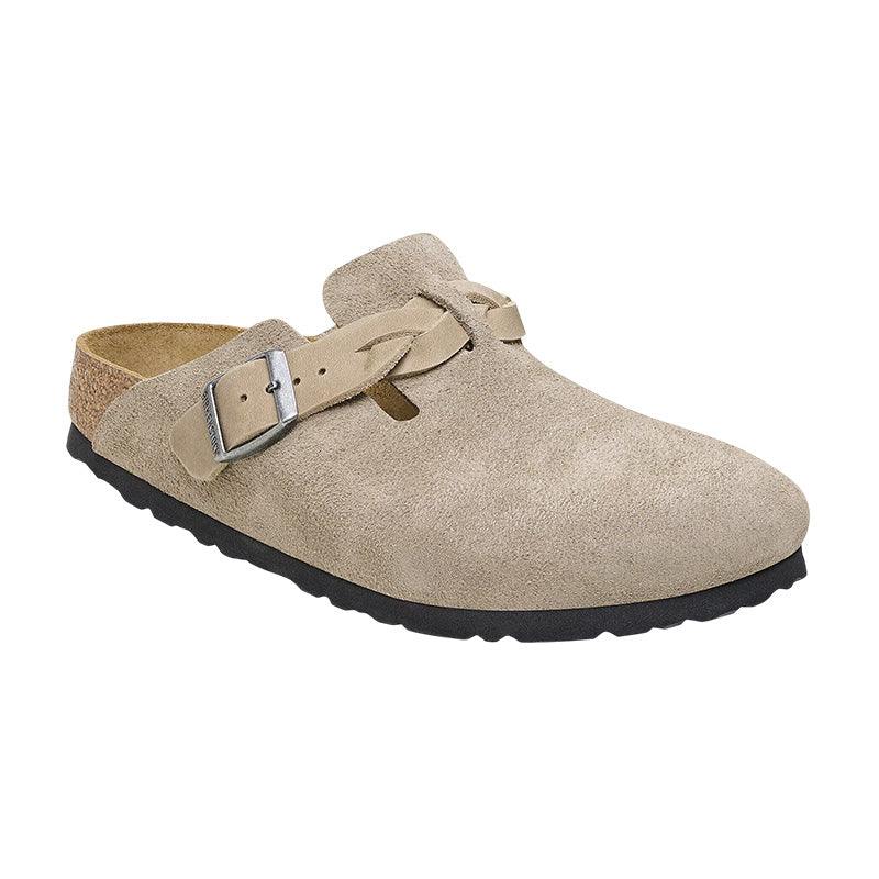 Chausson Homme Birkenstock BOSTON SUEDE BRAIDED étroite