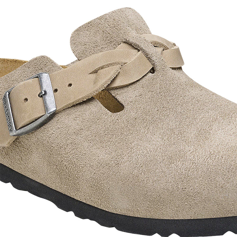 Chausson Homme Birkenstock BOSTON SUEDE BRAIDED étroite