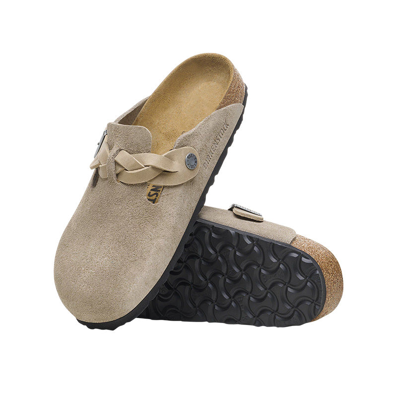Chausson Homme Birkenstock BOSTON SUEDE BRAIDED étroite