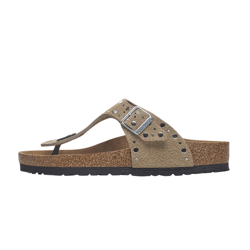 Sandale Femme Birkenstock GIZEH RIVET CUIR étroite