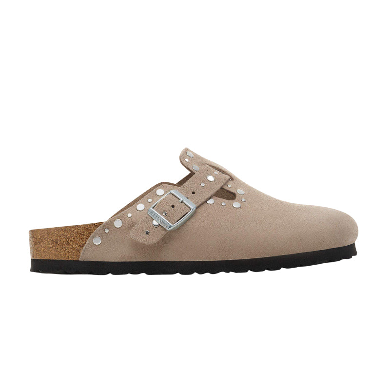 Chausson Femme Birkenstock BOSTON RIVETS LEVE SUEDE étroite