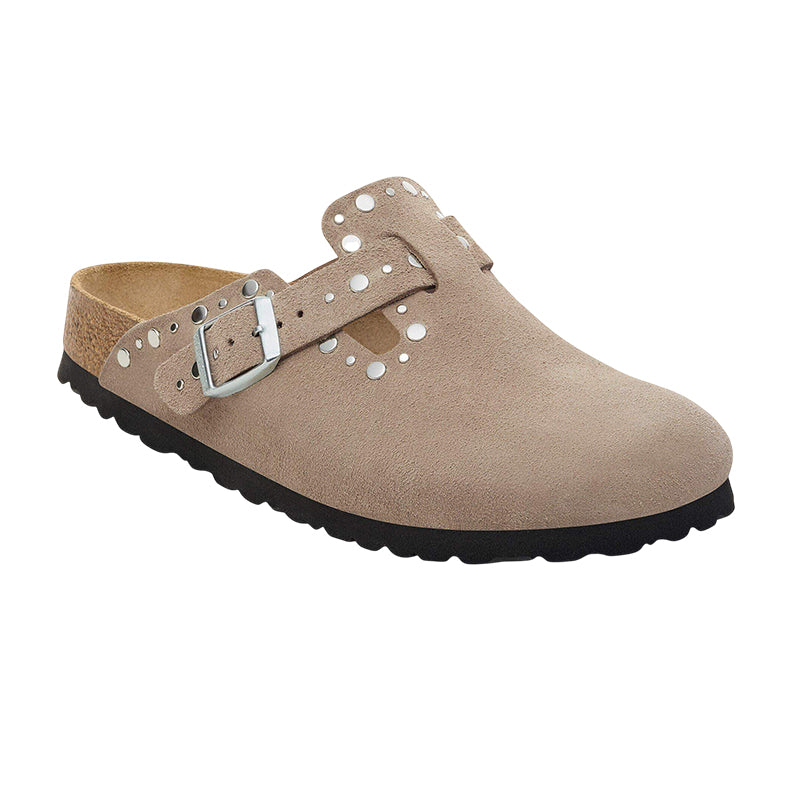 Chausson Femme Birkenstock BOSTON RIVETS LEVE SUEDE étroite