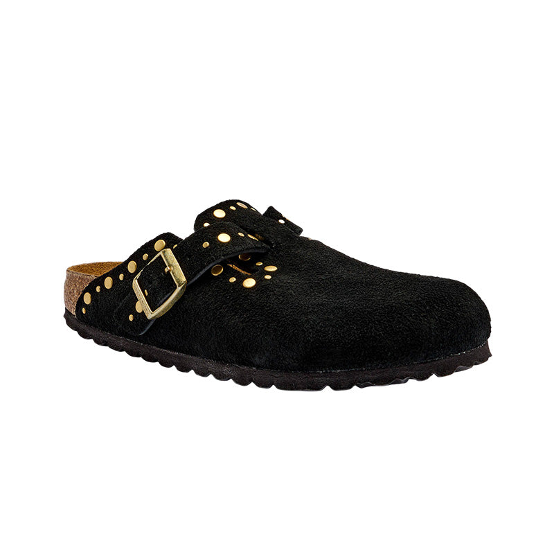 Chausson Femme Birkenstock BOSTON RIVETS LEVE SUEDE étroite
