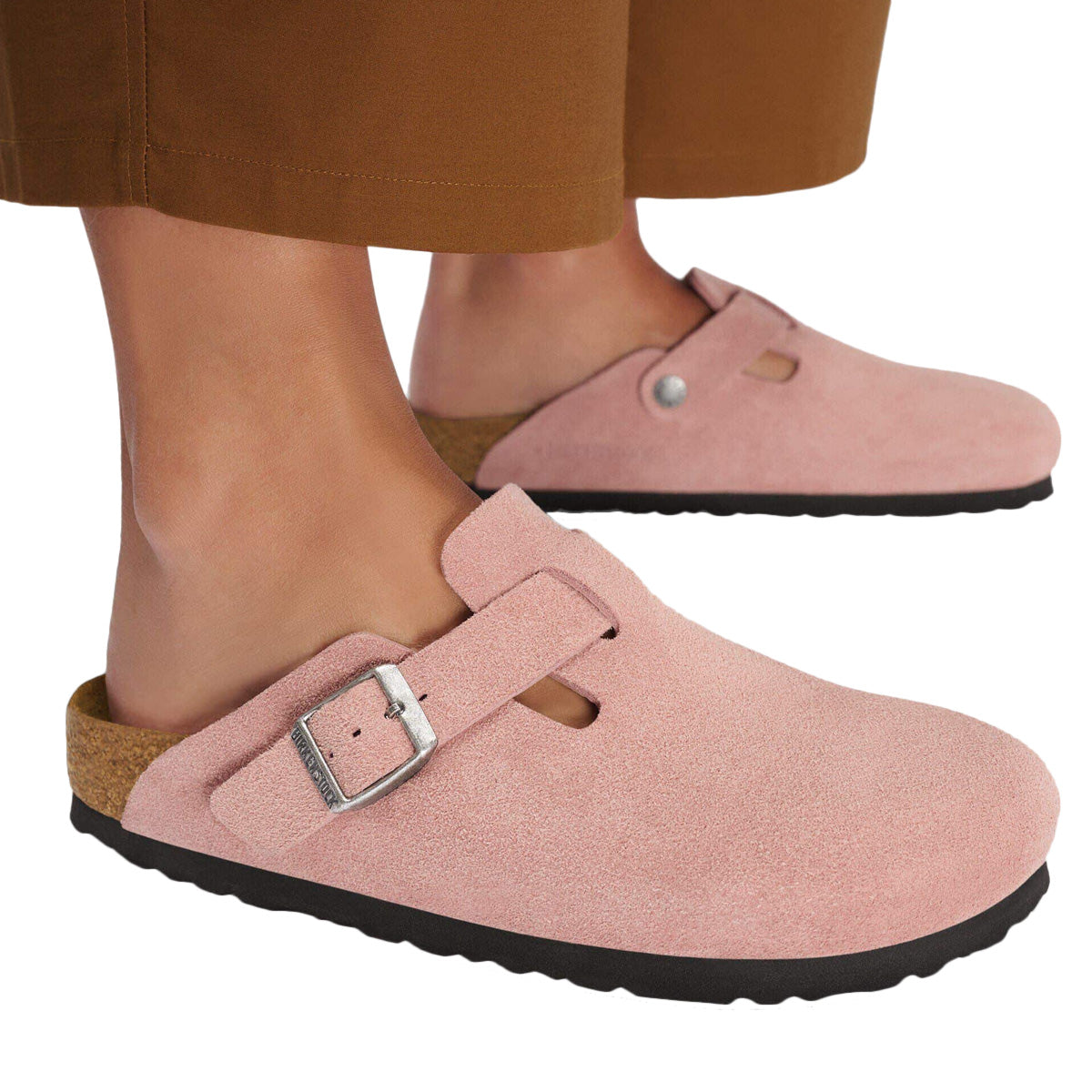 Chausson Femme Birkenstock BOSTON RIVETS SUEDE étroite