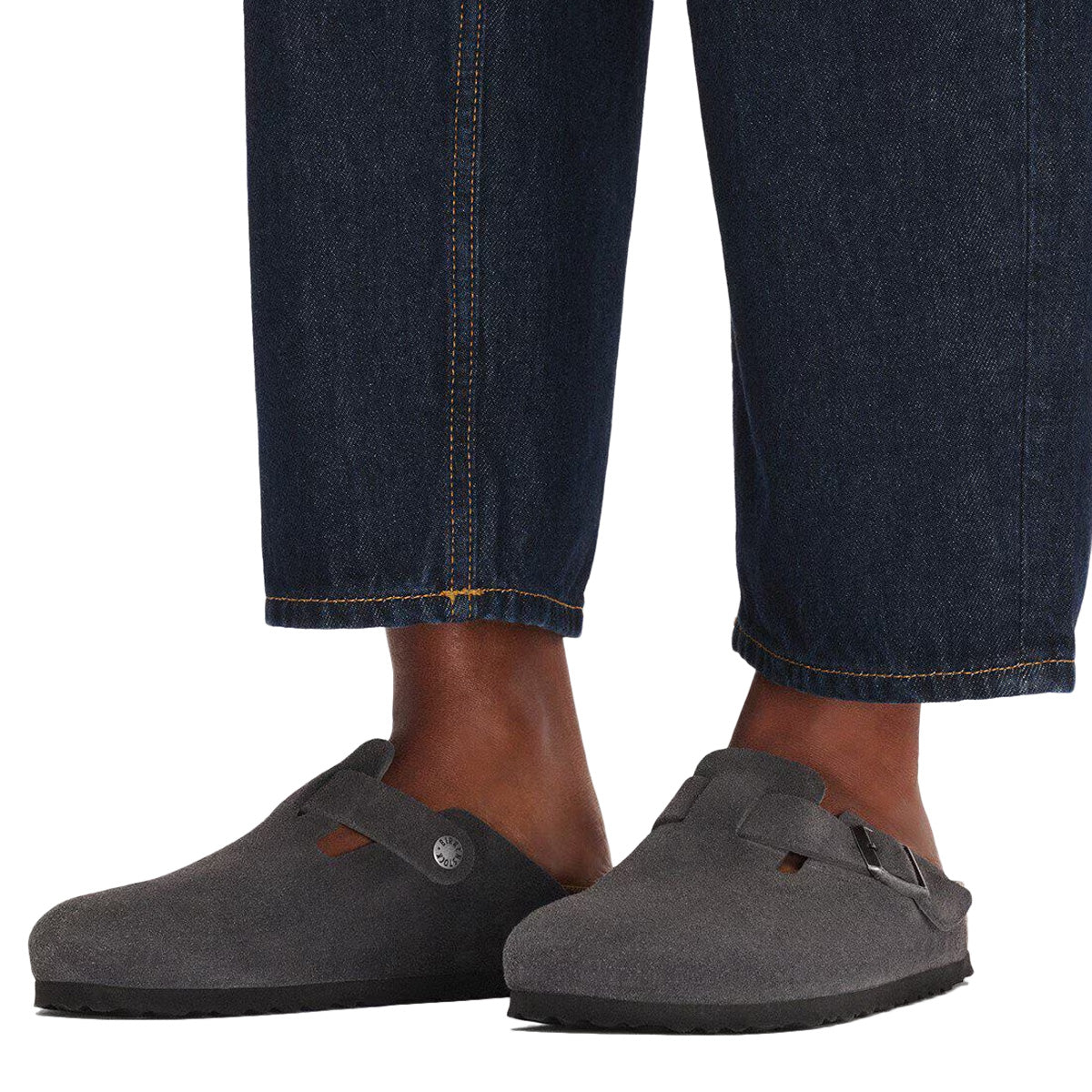 Chausson Femme slippers Birkenstock BOSTON SUEDE étroite