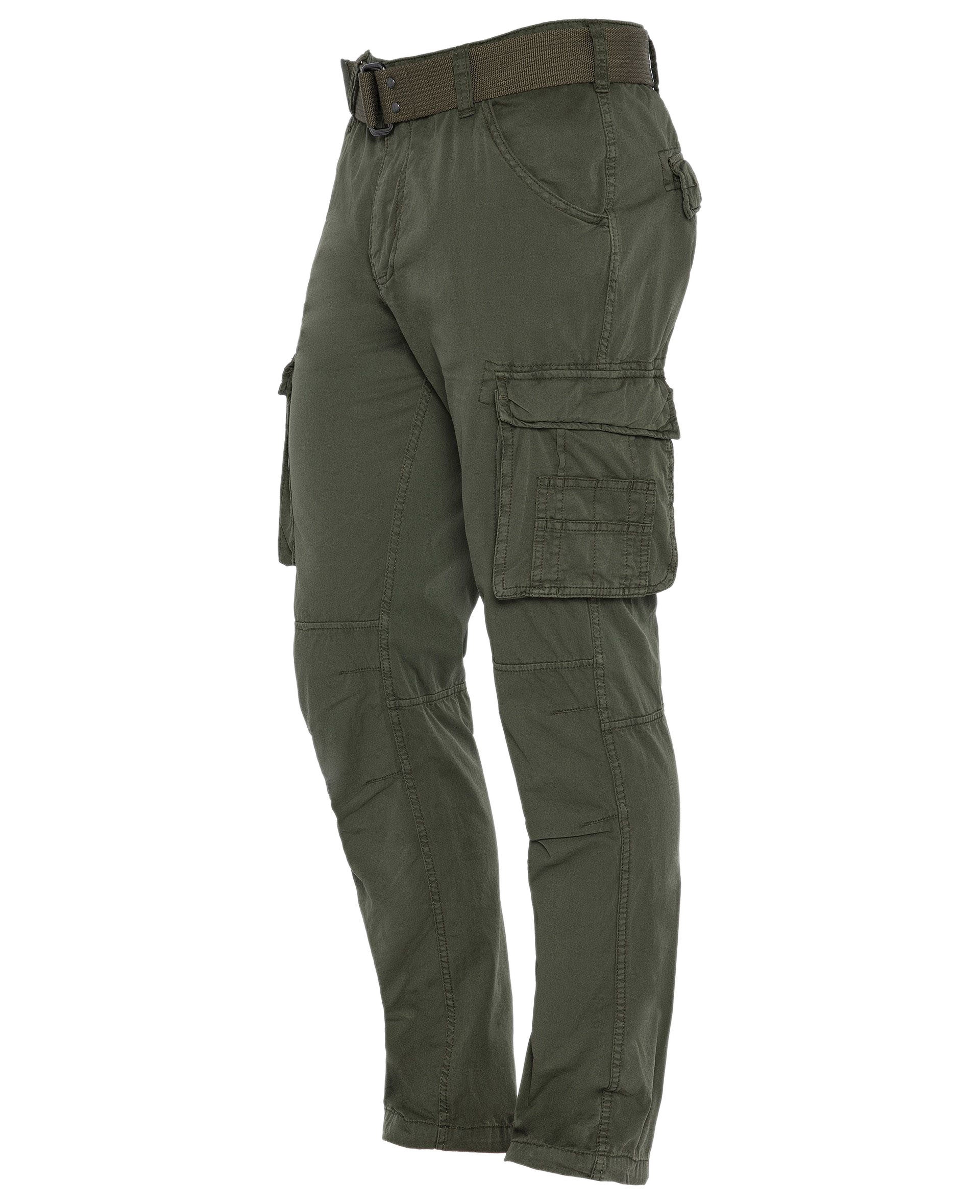Pantalon cargo slim Schott ARMY CEINTURE TRRANGER70
