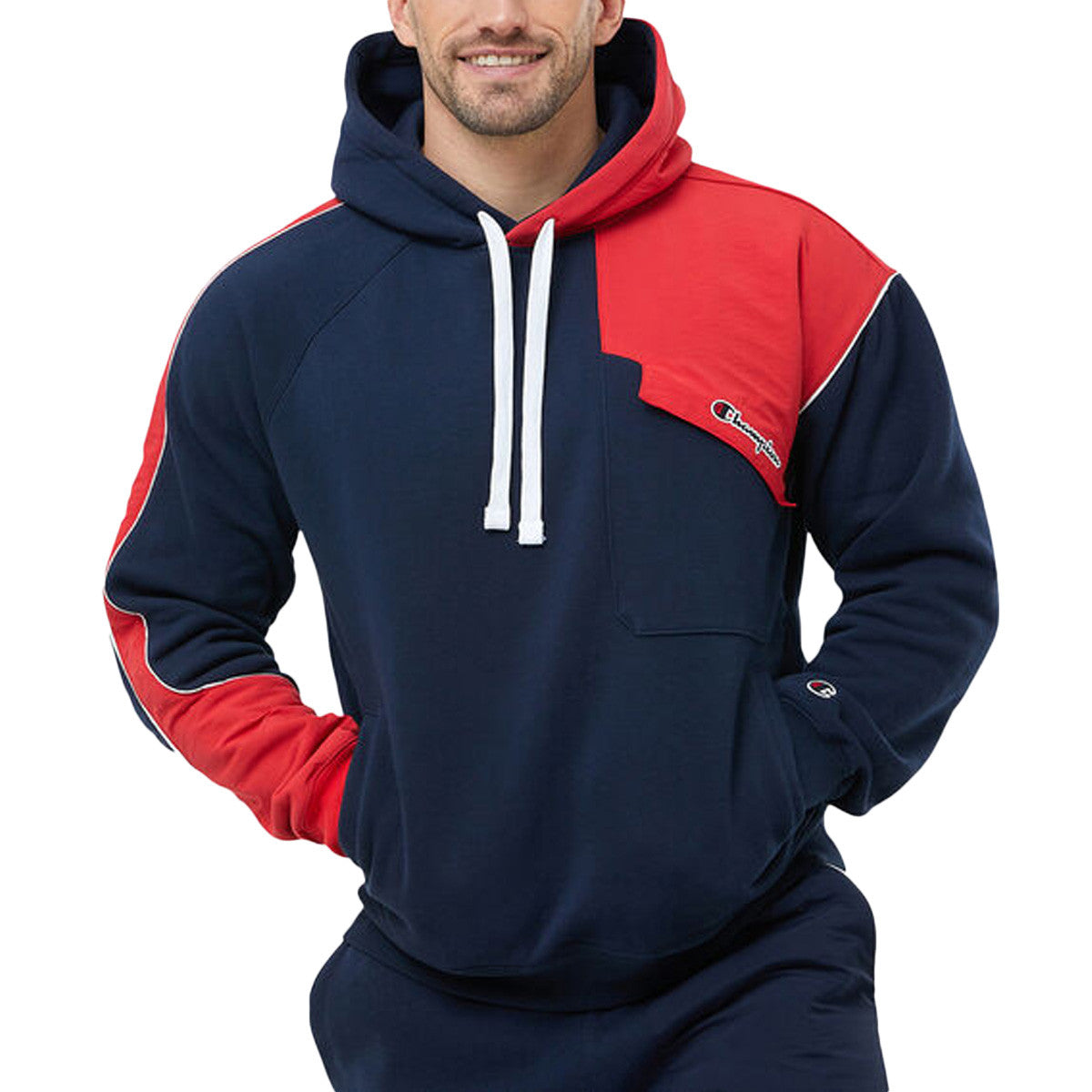 Sweat à capuche Homme Champion REVERSE WEAVE PATCHWORK