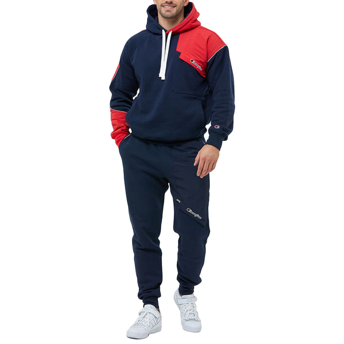 Sweat à capuche Homme Champion REVERSE WEAVE PATCHWORK
