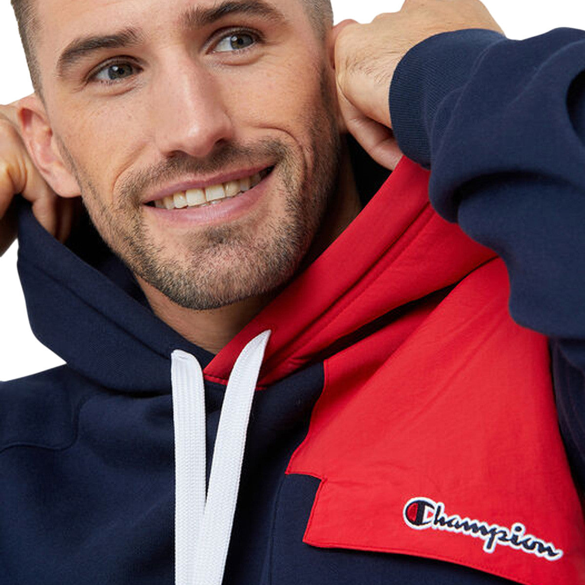 Sweat à capuche Homme Champion REVERSE WEAVE PATCHWORK