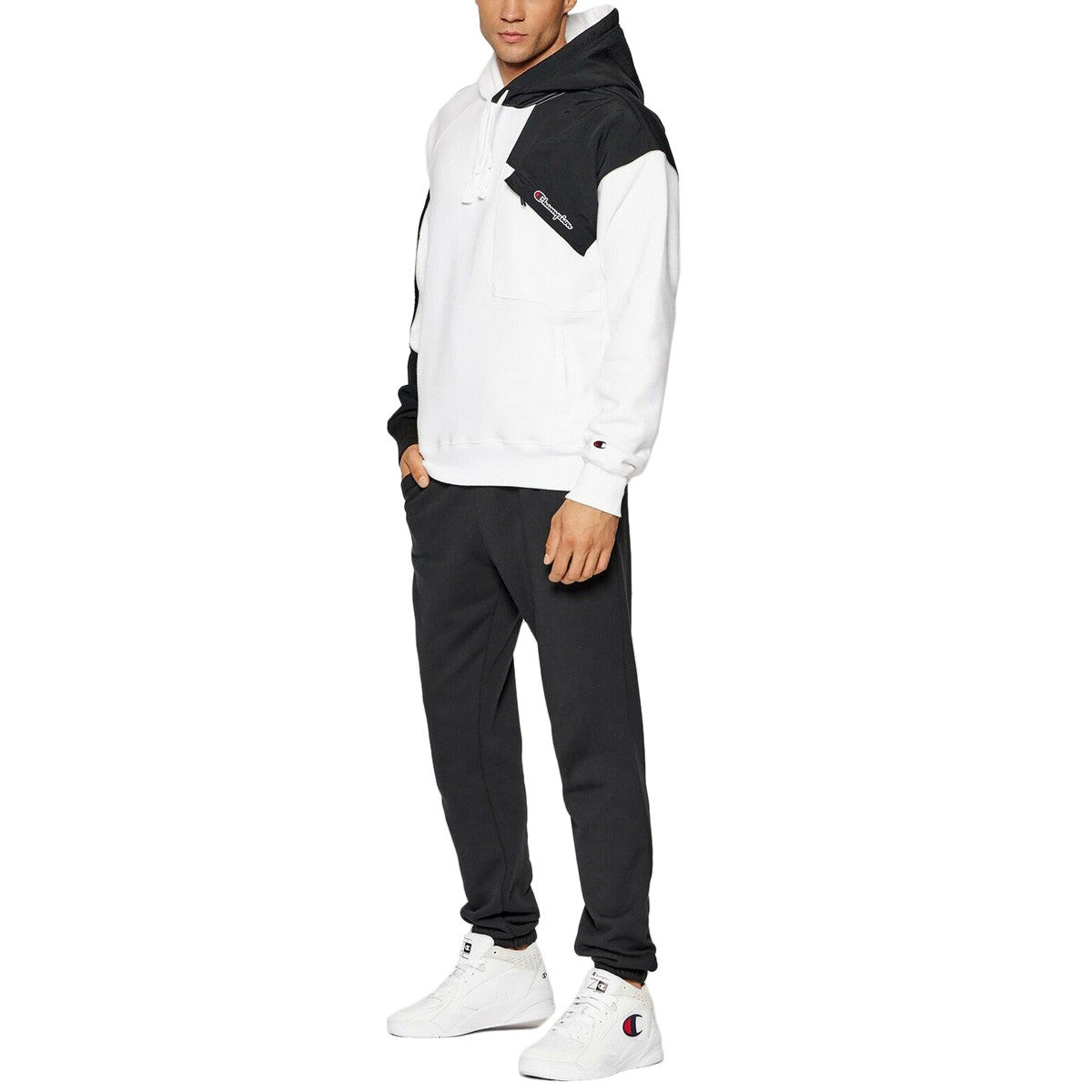 Sweat à capuche Homme Champion REVERSE WEAVE PATCHWOR