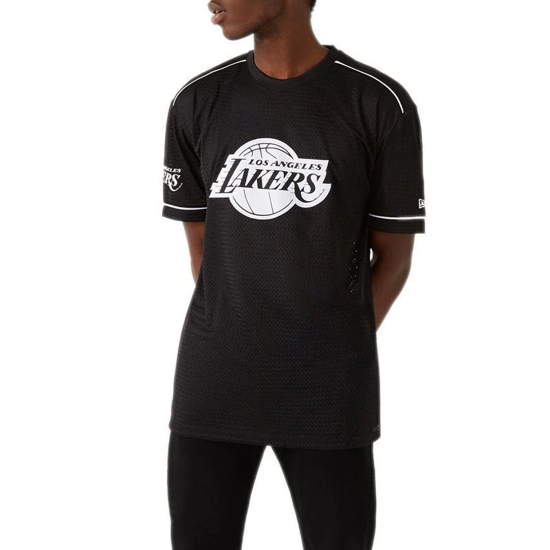 Camiseta extragrande con el logotipo del equipo de Los Ángeles Lakers de New Era