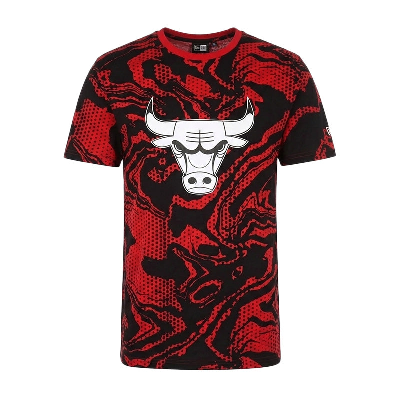 Camiseta con estampado OIL SLICK de los Chicago Bulls de New Era