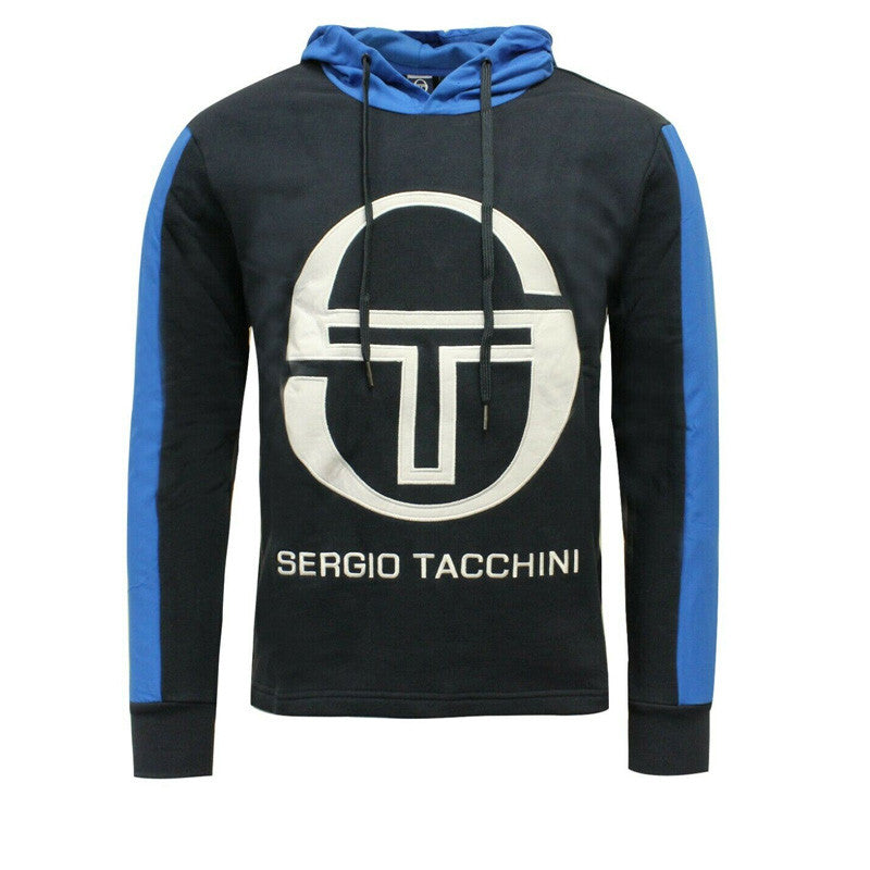 Sweat à Capuche Homme Sergio Tacchini Noir M Zip Intégral Rayures
