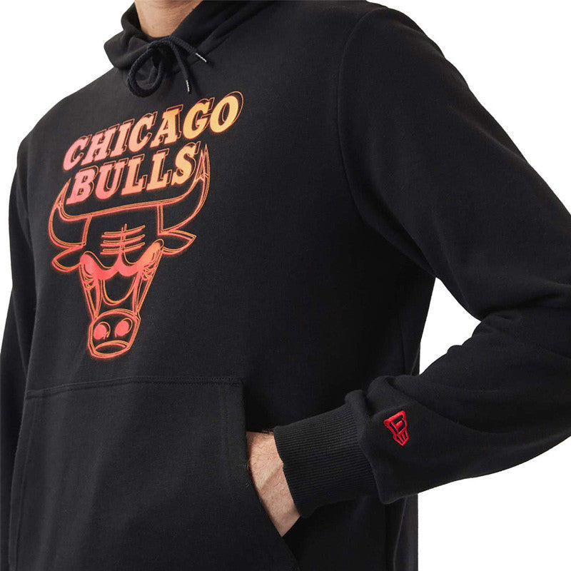Sweat à capuche New Era Chicago Bulls NBA Neon Fade