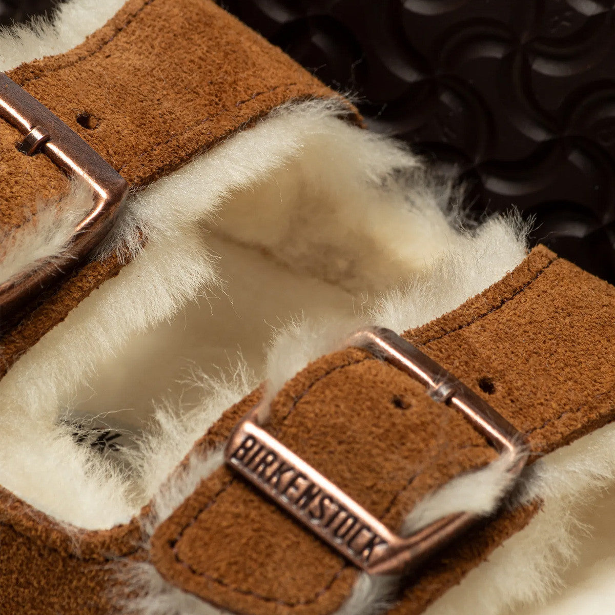 Sandale étroite Birkenstock Arizona Shearling Cadet