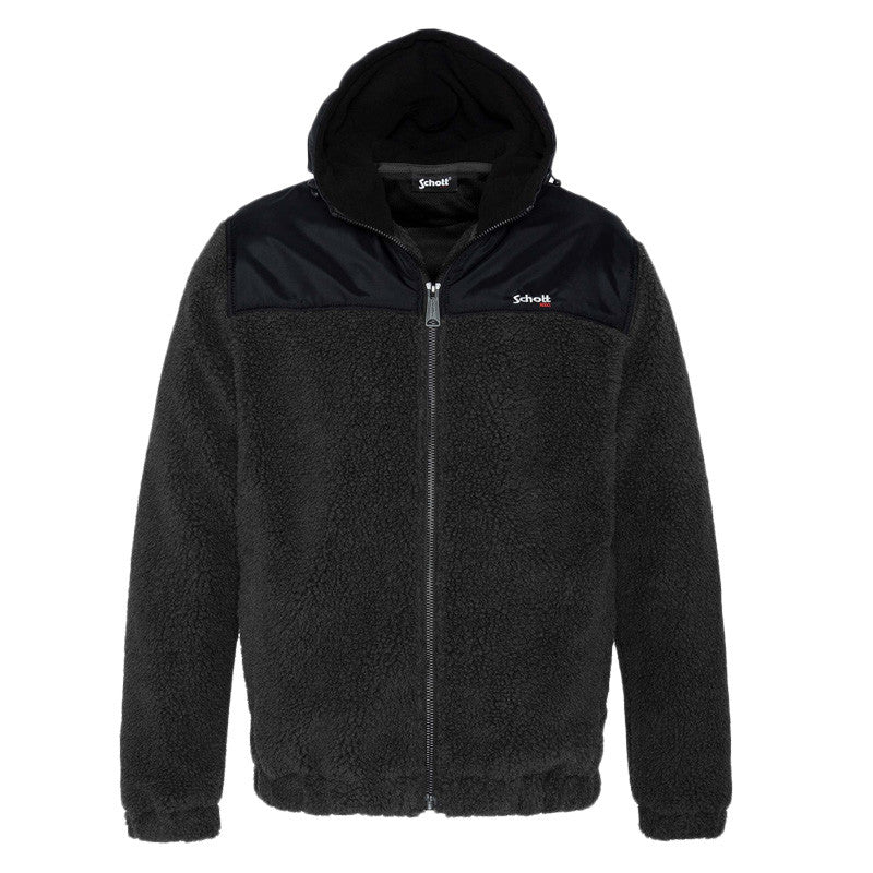 Sweat à capuche Schott ZIPPE SHERPA POLAIRE SWWARD2
