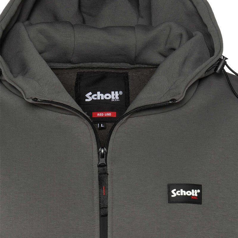Sweat à capuche Schott ZIPPE LOGO REDSIMON