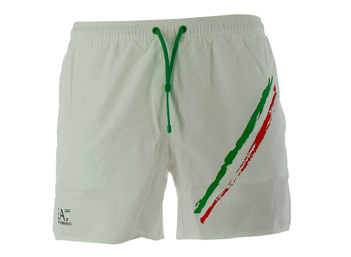 Short de bain EA7 Emporio Armani (Blanc)