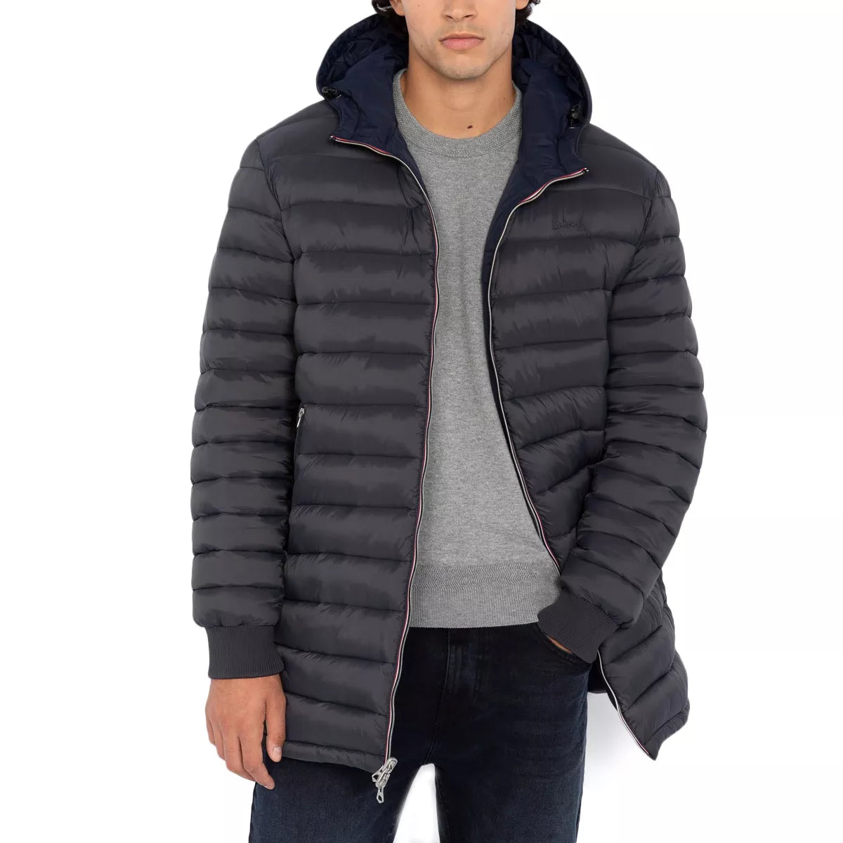 Doudoune Schott Riverso2 LONG CAPUCHE REVERSIBLE 2en1