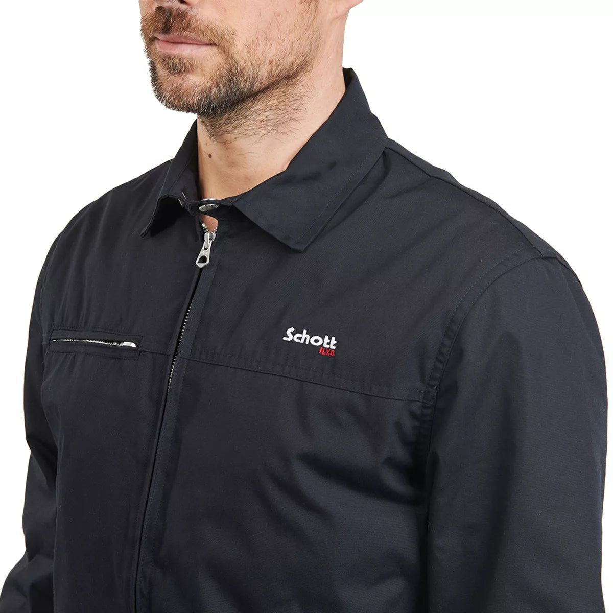 Blouson Schott COL CHEMISE CADAMS