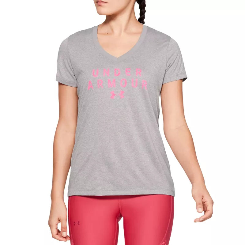 Tee-shirt Femme Under Armour TECH SSV TWIST