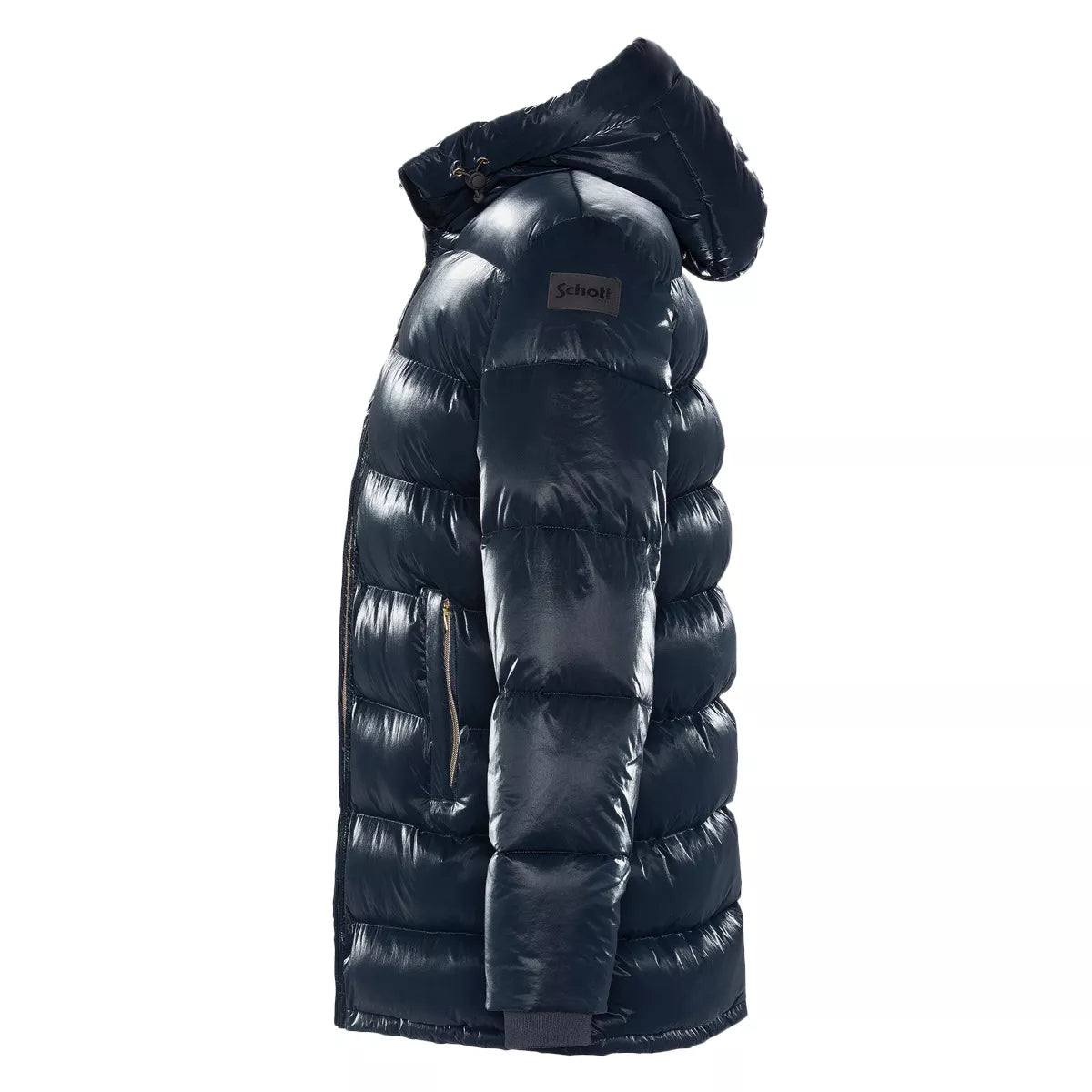 DOUDOUNE LONGUE BRILLANTE SCHOTT Schott DOUDOUNE LONGUE A CAPUCHE SATINEE