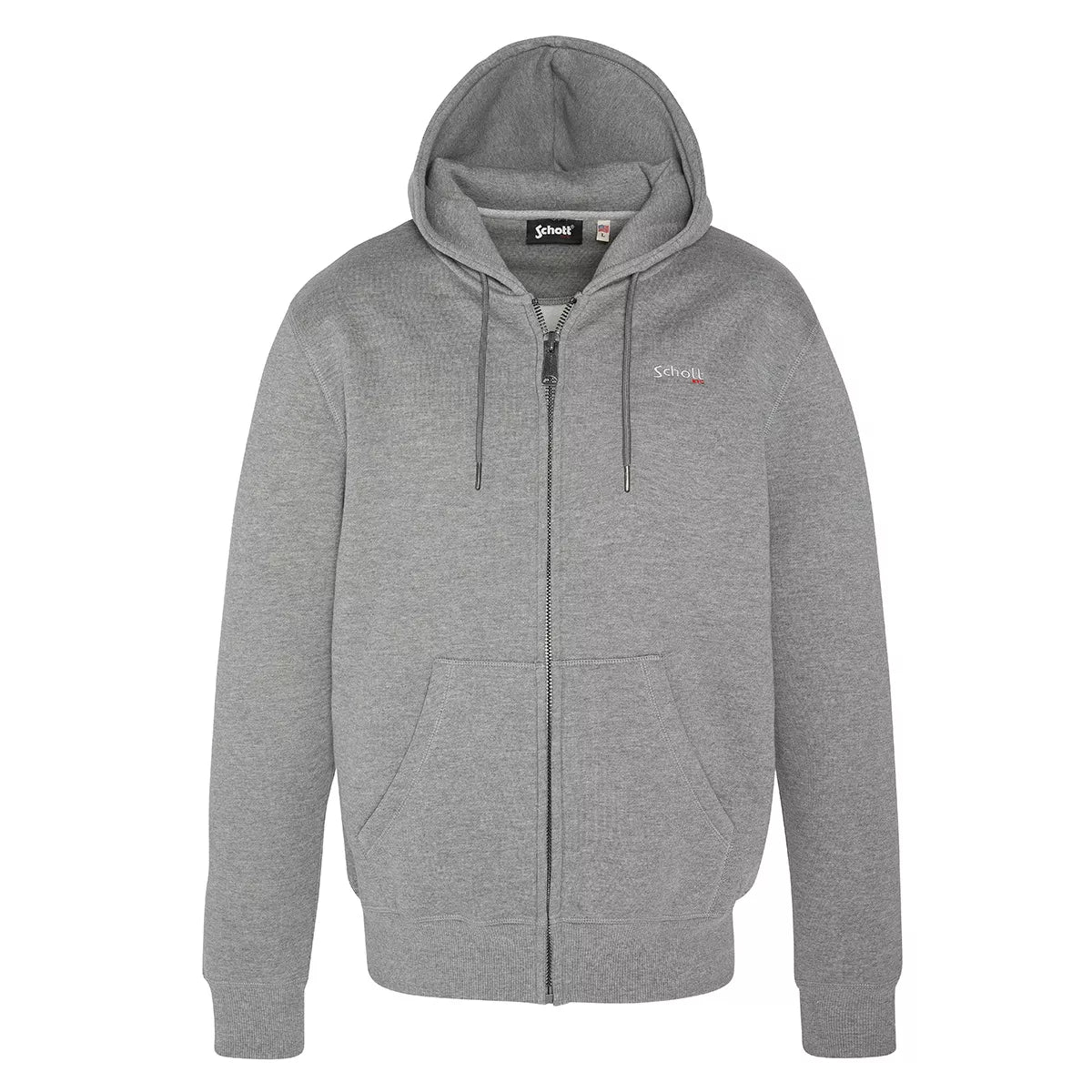 Sweatshirt à capuche zippé Schott AVEC BRODERIE
