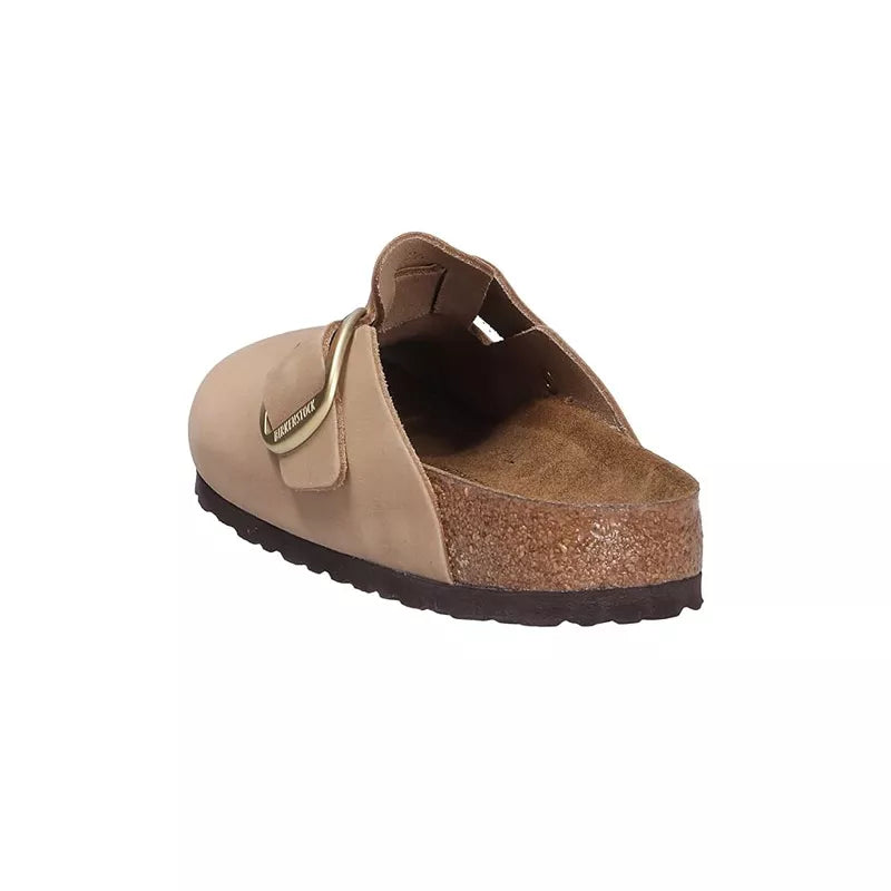 Chausson mule Birkenstock BOSTON BIG BUCKLE NUBUCK étroite