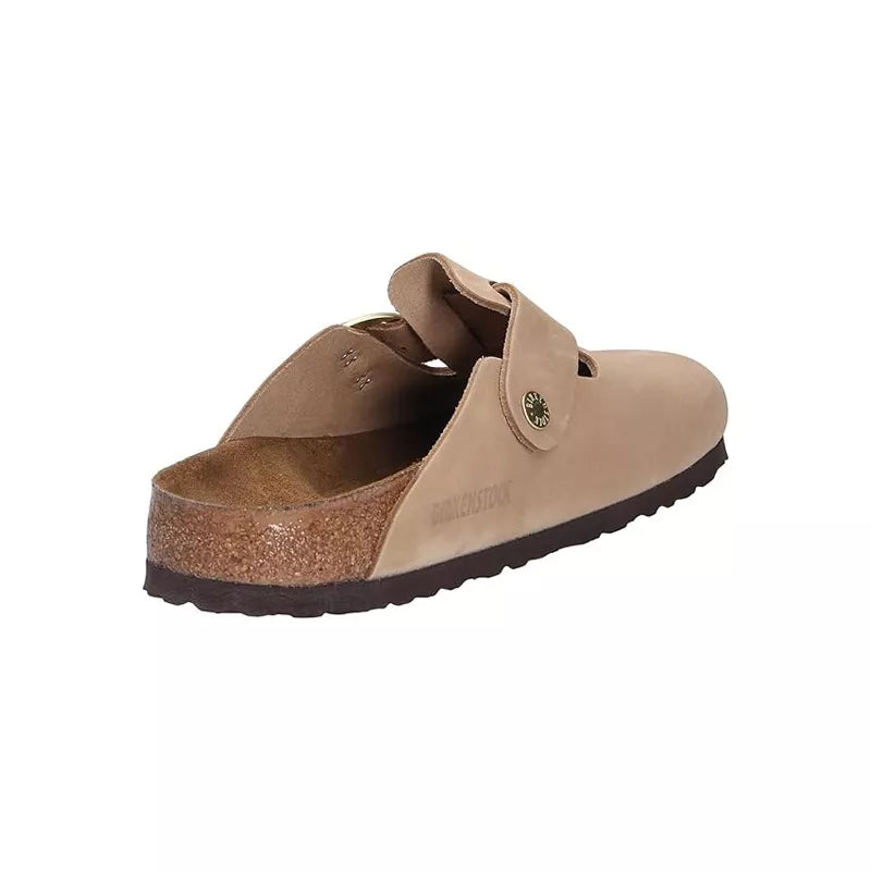 Chausson mule Birkenstock BOSTON BIG BUCKLE NUBUCK étroite