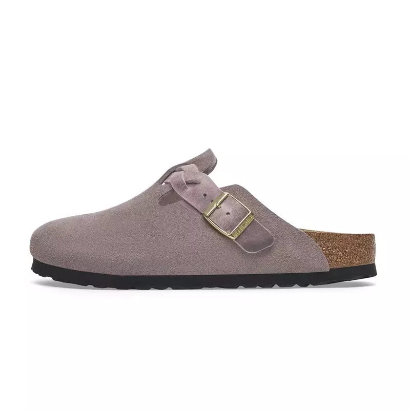 Chaussons mules Birkenstock BOSTON SUEDE BRAIDED