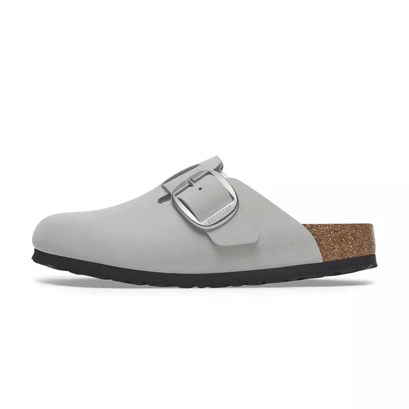 Chaussons mules Birkenstock BOSTON BIG BUCKLE NUBUCK