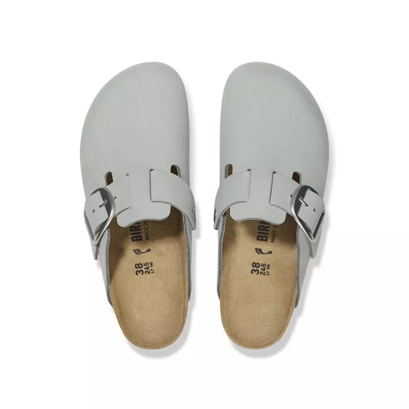 Chausson mule Birkenstock BOSTON BIG BUCKLE NUBUCK étroite