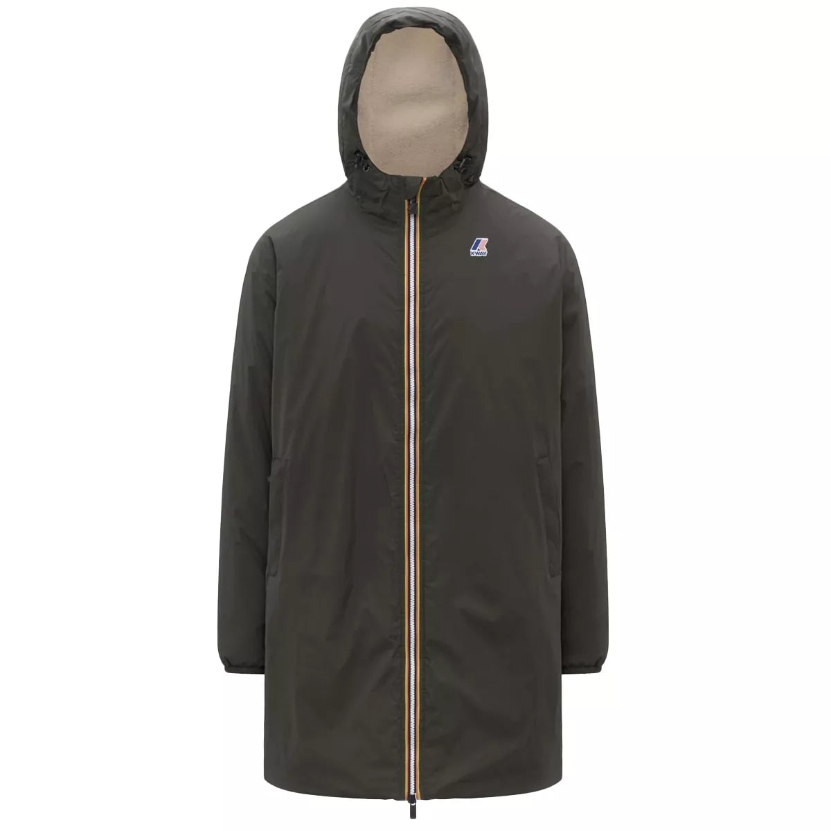 Parka Longue à Capuche Double Sherpa K-Way LE VRAI 4.0 EIFFEL EAST ORSETTO