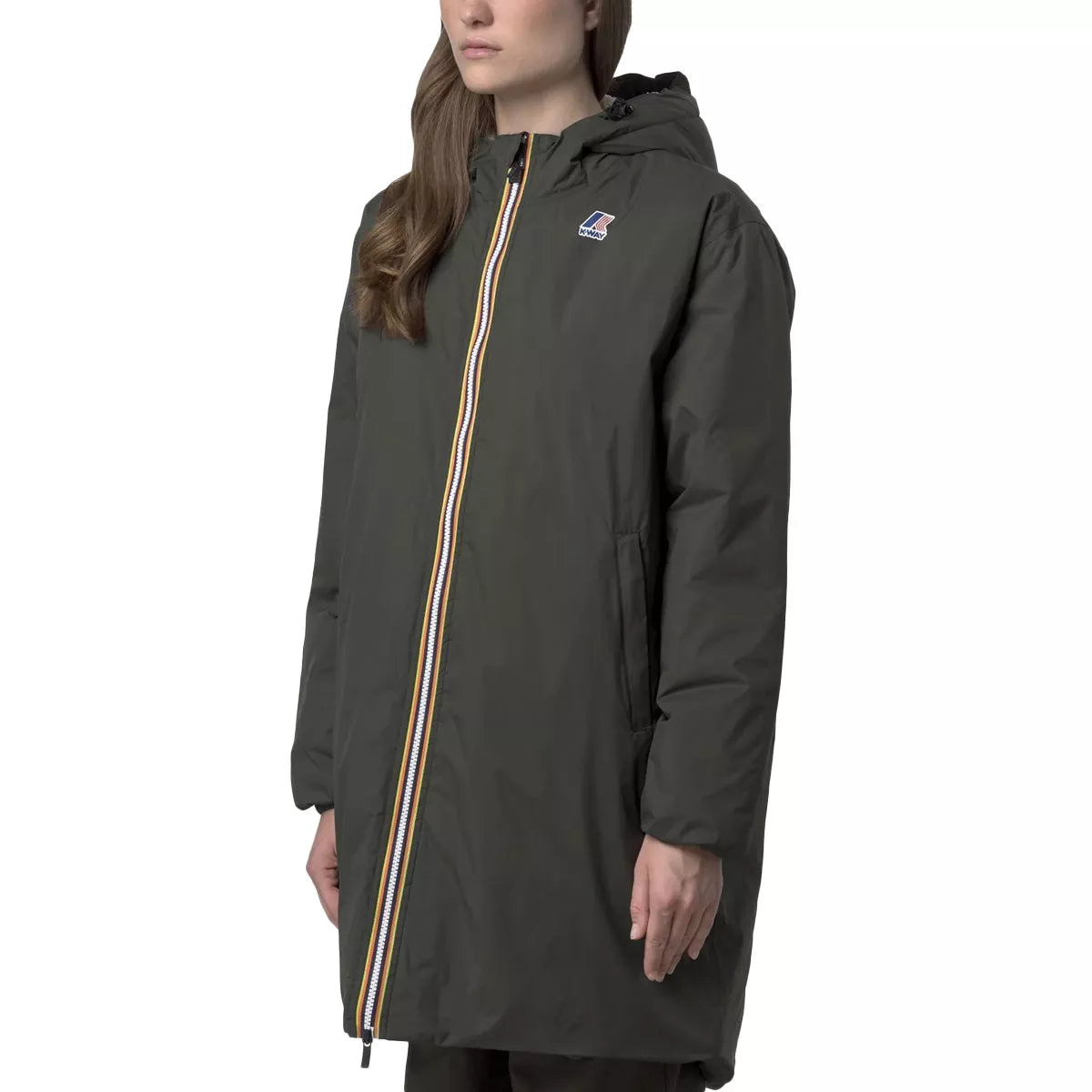 Parka Longue à Capuche Double Sherpa K-Way LE VRAI 4.0 EIFFEL EAST ORSETTO