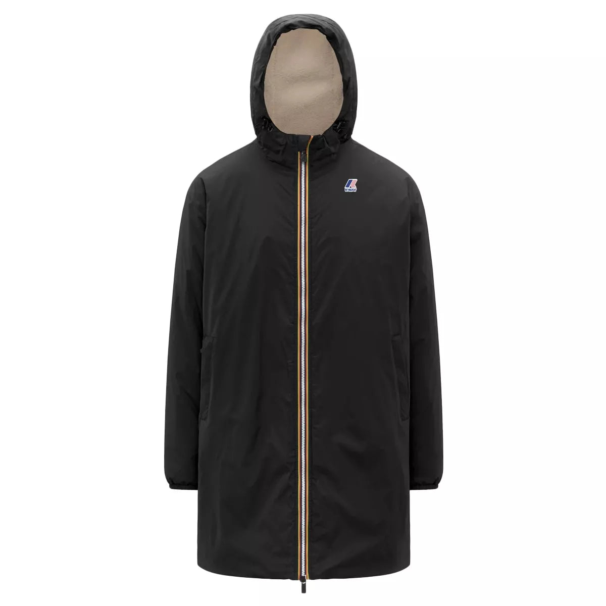 Parka Longue à Capuche Double Sherpa K-Way LE VRAI 4.0 EIFFEL EAST ORSETTO