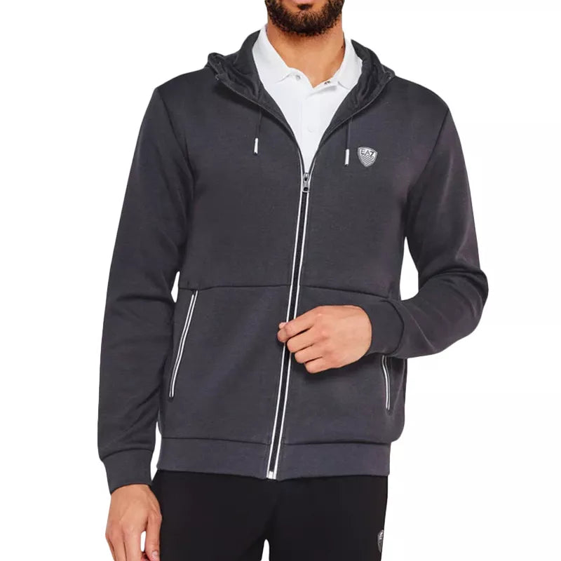 Sweatshirt à capuche zippé Homme EA7 Emporio Armani