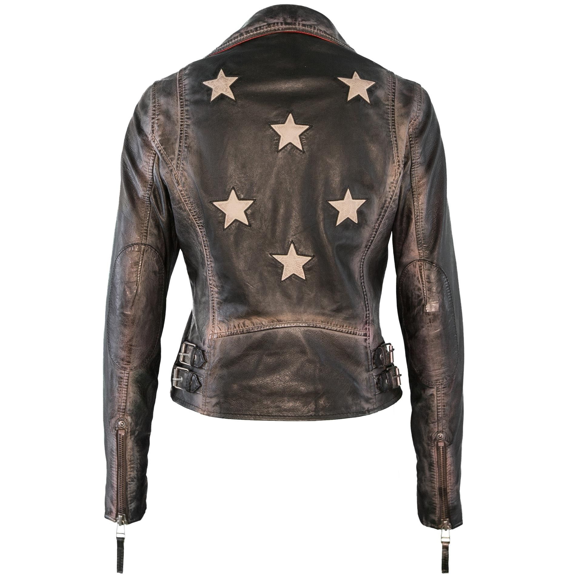 Veste en cuir Gipsy CHRISTY LARETV - Ref. CHRISTY--LARETV-VINTAGE-B