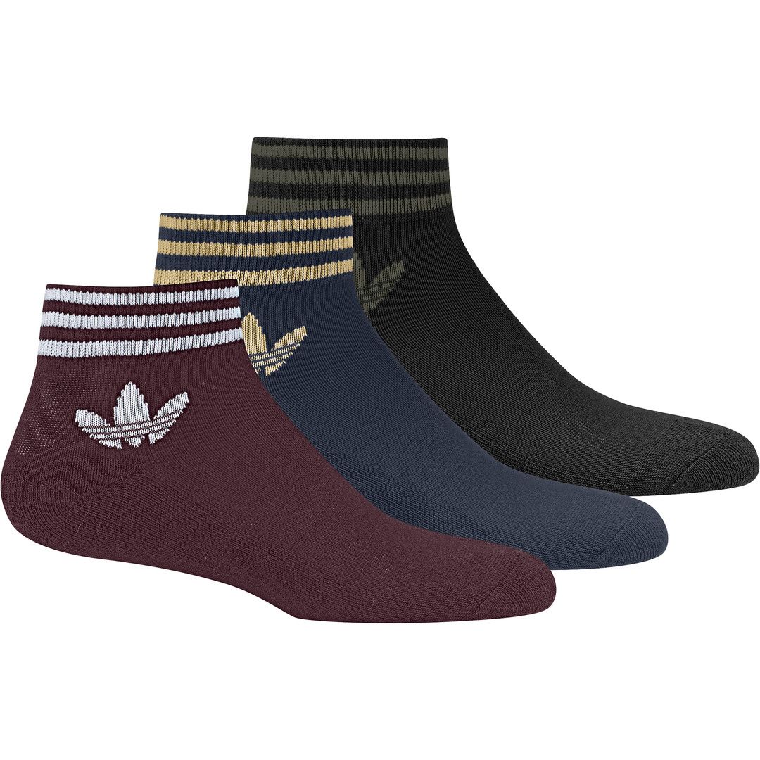 Pack 3 paires de chaussettes adidas Originals Trefoil Ankle - Ref. DV2009