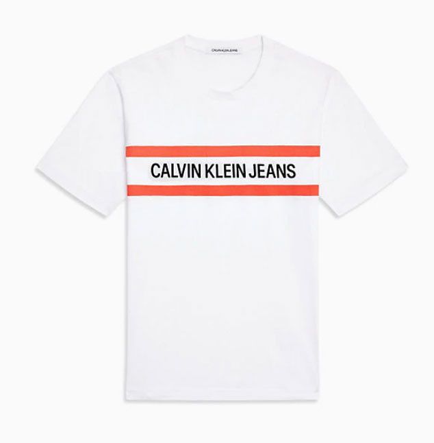 Tee-shirt Calvin Klein CHEST STRIPE INSTIT
