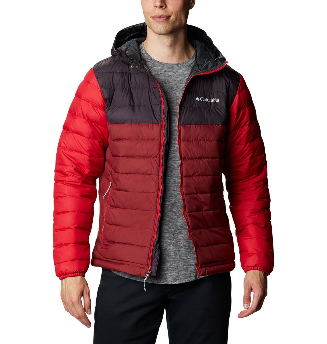 Veste D'hiver Columbia Omni-Tech Rouge - Taille M, Capuche, Doublure Amovible - Occasion Très Bon état