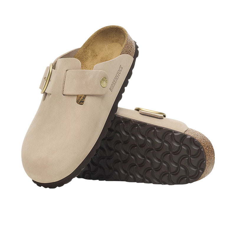 Pantuflas estrechas Birkenstock BOSTON BIG BUCKLE NUBUCK