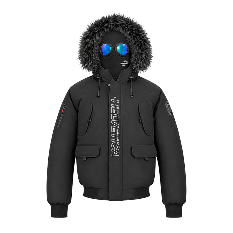 PEGA ONE Blouson capuche Homme Helvetica fourrure amovible + cagoule lunette intégrée