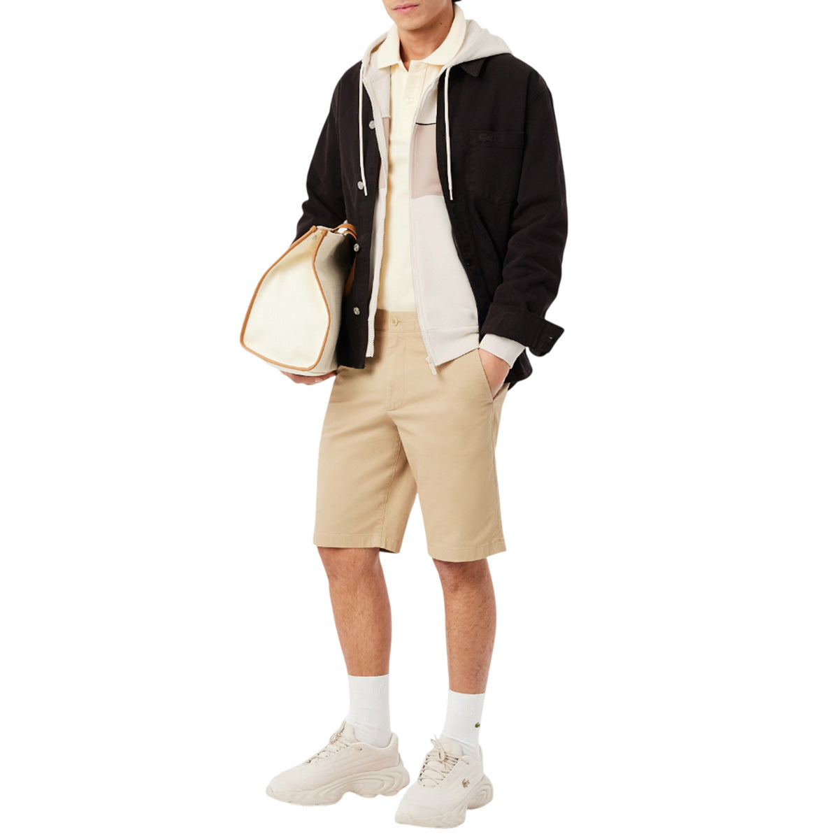 Sweatshirt à capuche zippé Homme Lacoste COLOR-BLOCK
