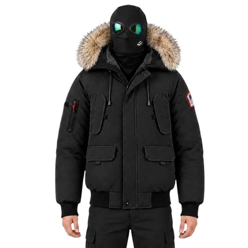 Blouson capuche fourrure amovible + cagoule lunette intégrée Homme Helvetica WILSON