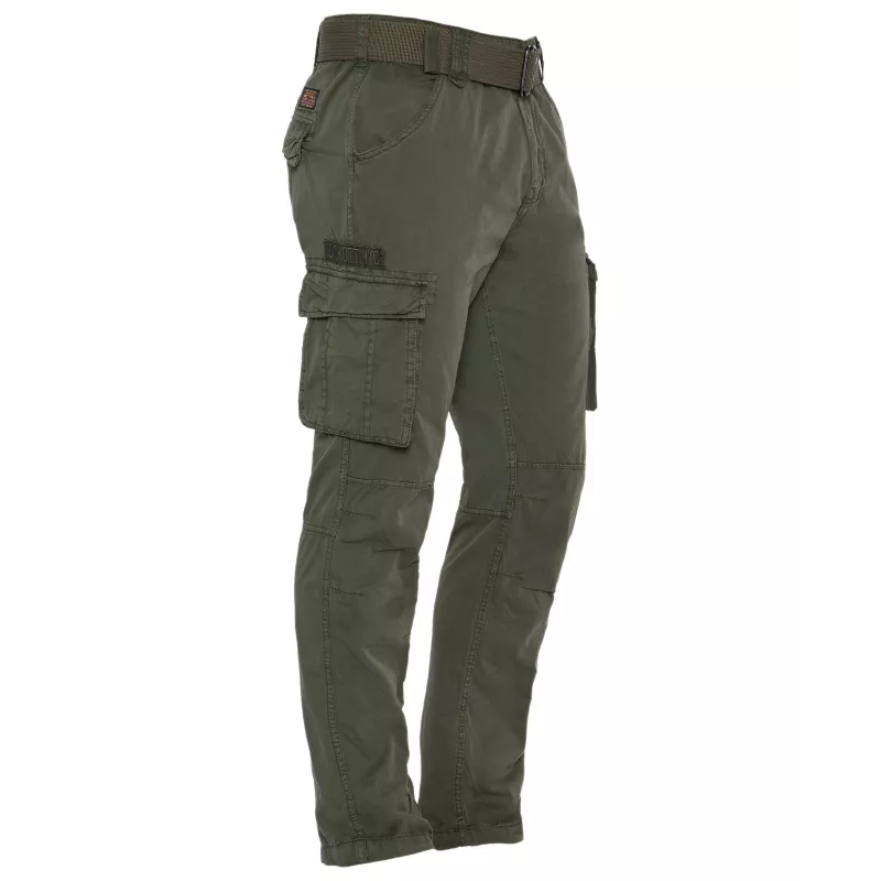 Pantalon cargo slim Schott ARMY CEINTURE TRRANGER70