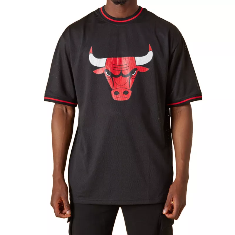 Tee-shirt New Era NBA TEAM LOGO Oversized Chicago Bulls Mesh