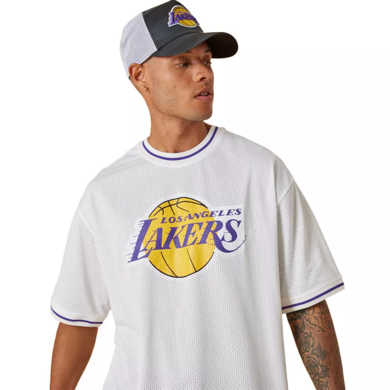 T-Shirt New Era Team Logo Oversized NBA Los Angeles Lakers - Black - men´s  
