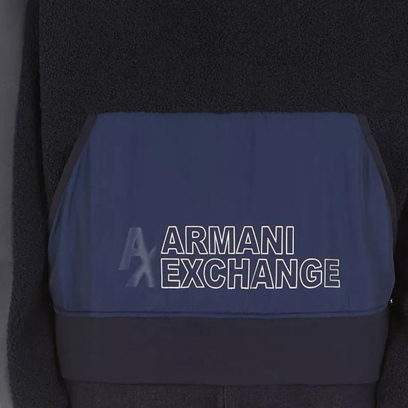 Sweat à capuche Armani Exchange Colour-block fleece