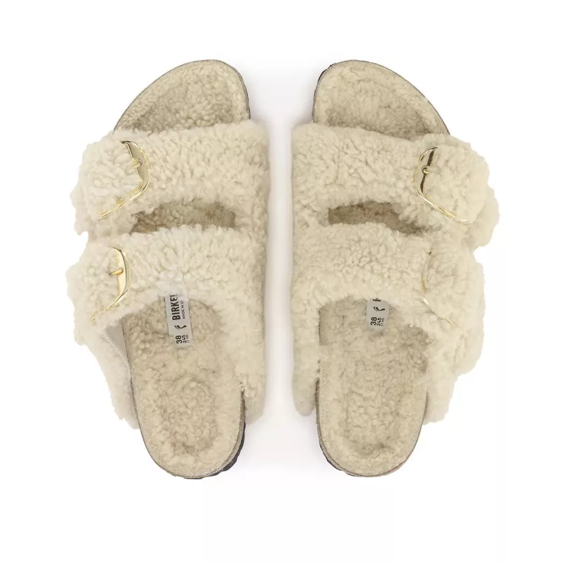 Sandale Birkenstock Arizona Big Buckle Shearling Teddy étroite