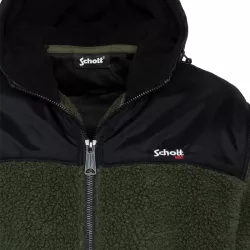 Sweat à capuche Schott ZIPPE SHERPA POLAIRE